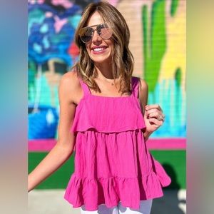 Pink Layered Tank Top